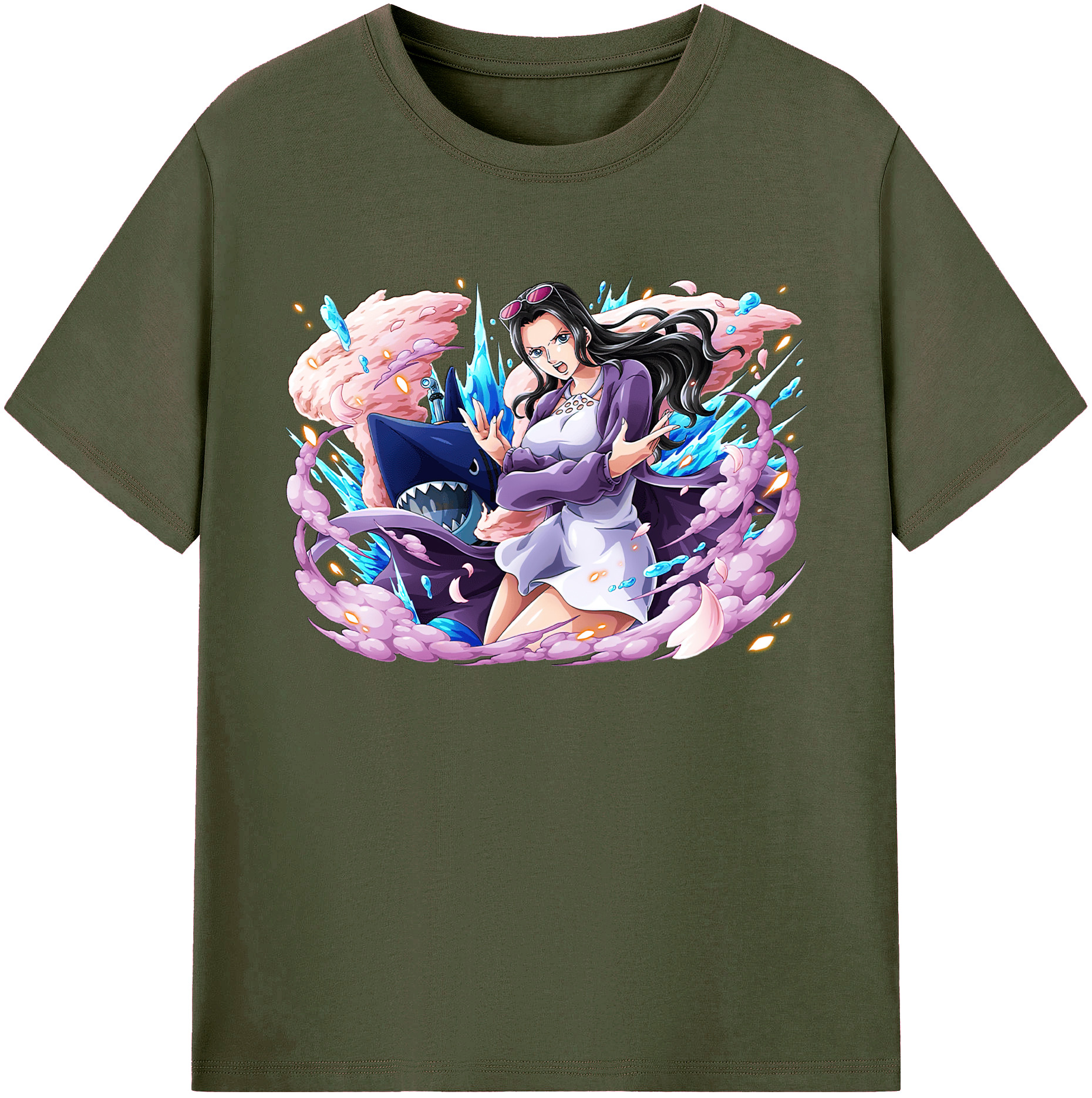 ワンピース ニコ・ロビン ONE PIECE Nico Robin 綿100％ メンズ半袖Tシャツ｜肌触りやわらか＆通気性